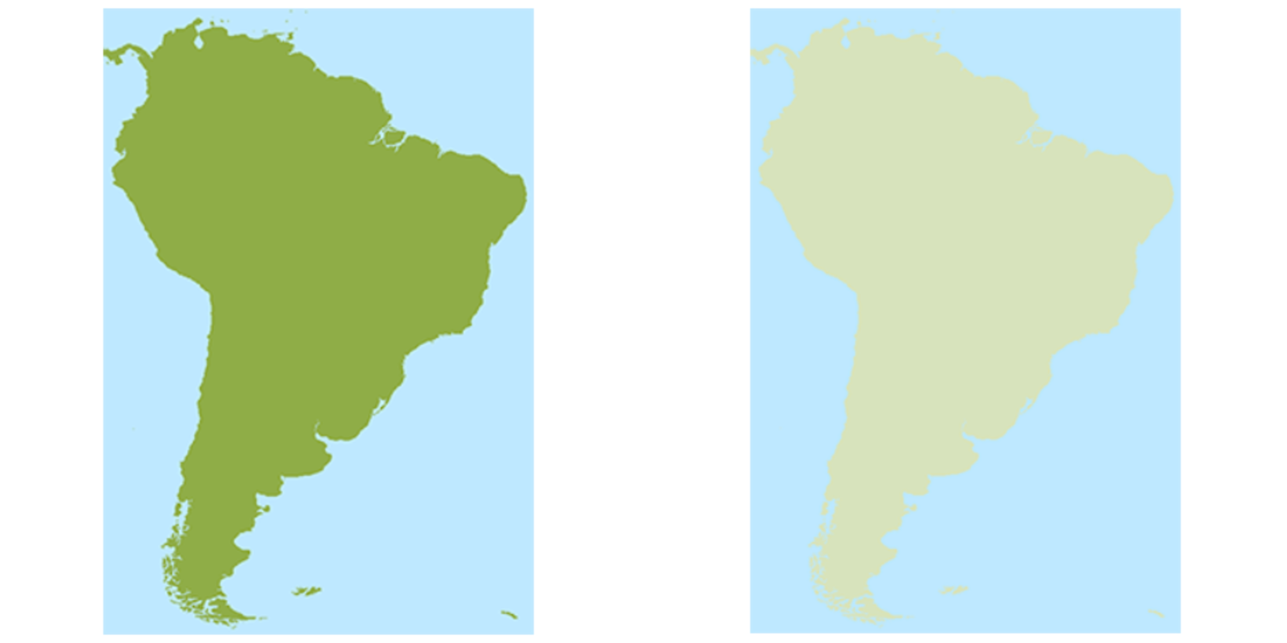 An example of adequate (left) and inadequate (right) relations between an object in focus and its background.