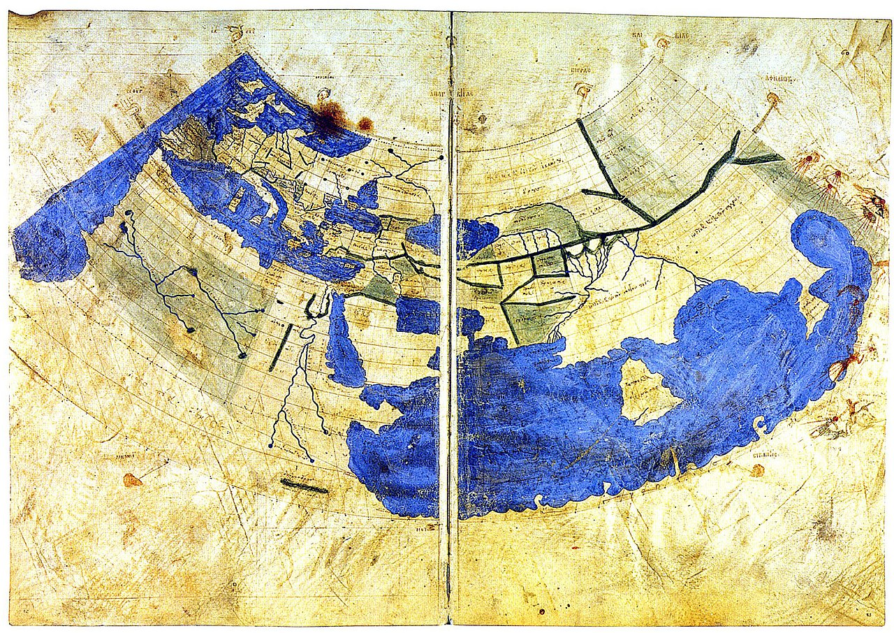 Oldest preserved Ptolemy’s world map (circa 1300).