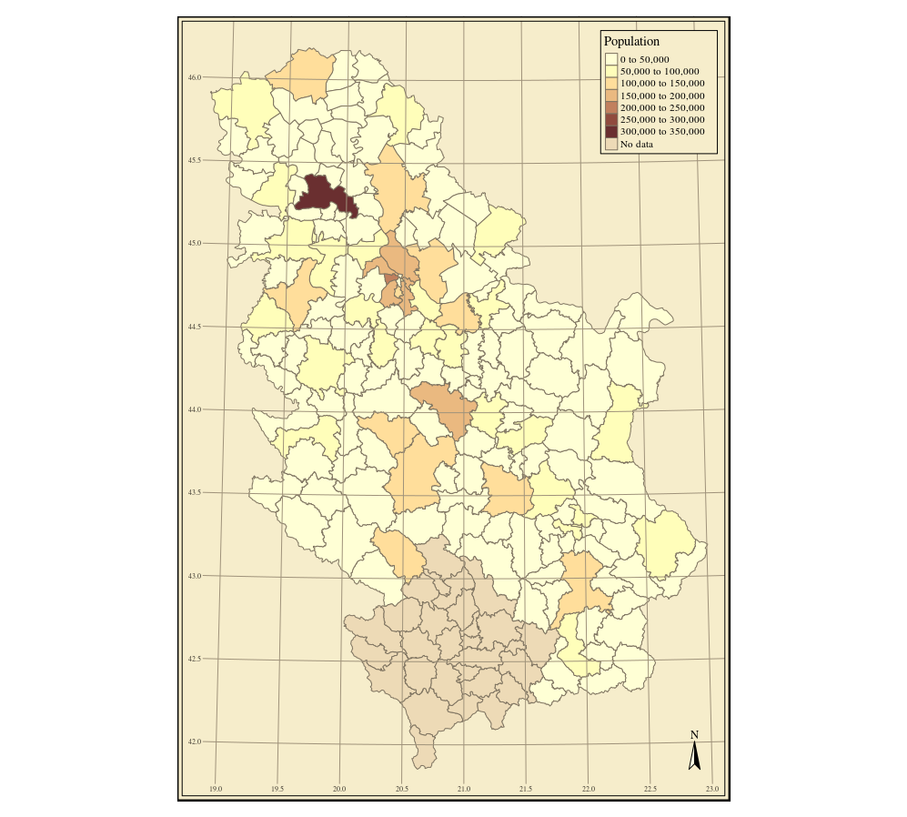 Choroplet map, tmap package.