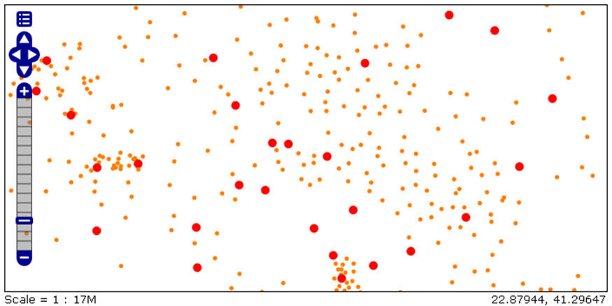 Using an attribute filter on a point layer.