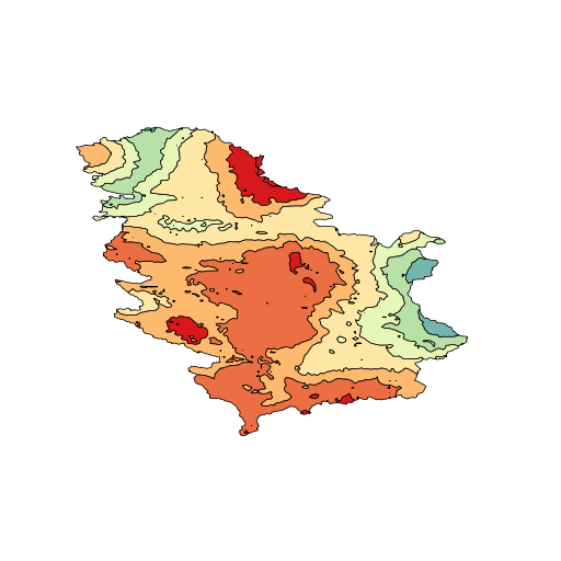 WMS GetMap, karta inteziteta na površini lokalnog tla za povratni period od 975 godina