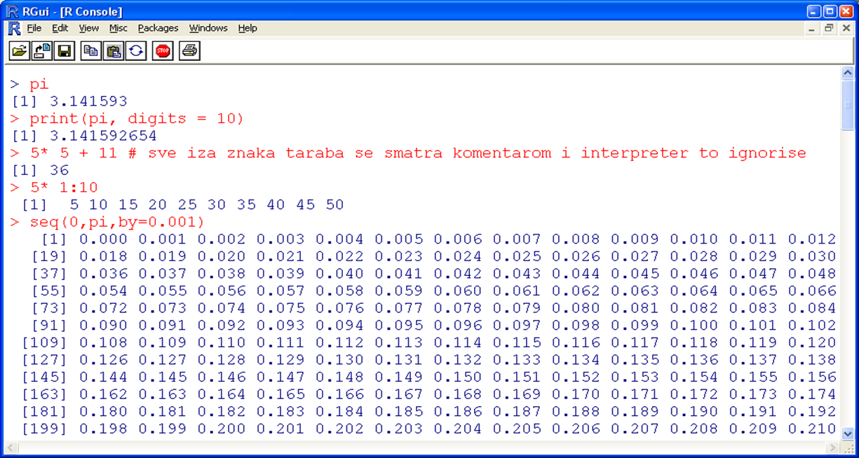 R interpreter; R console.