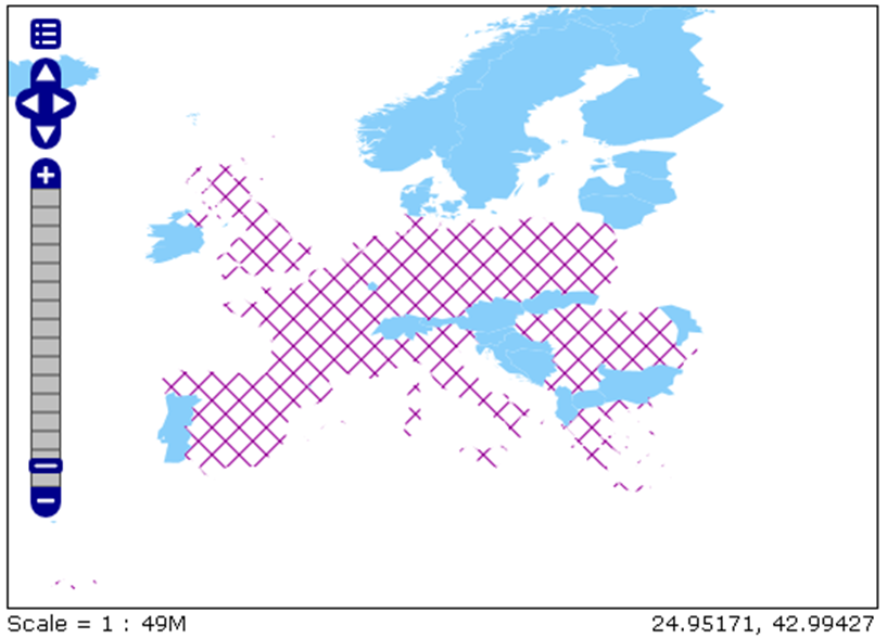 Hatched polygons.