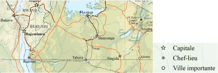  Tačkaste pojave. Primer tačkastih ordinalnih podataka - gradovi različitog značaja (Izvor: © Sémhur / Wikimedia Commons). 