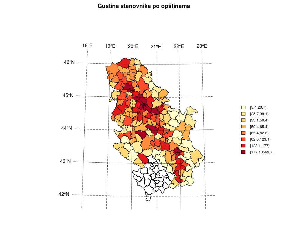 Metoda plot: horoplet karta.